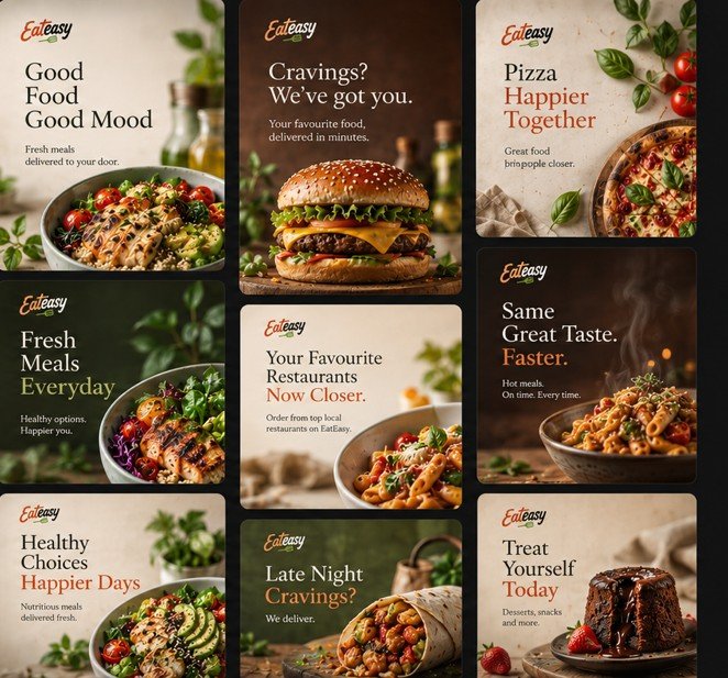 Sample EatEasy campaign creatives